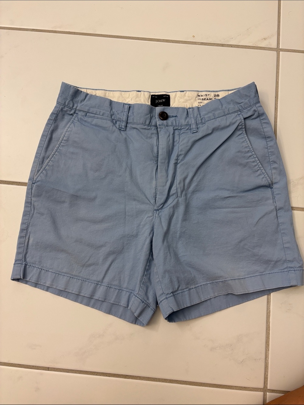 J. Crew Light Blue Cotton Chino Shorts